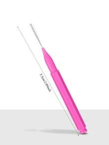 20支/套迷你一次性眉刷，可弯曲微型睫毛膏涂抹器化妆工具，眉刷，眼影刷，化妆刷，赠品 - 粉色 - 查看 5