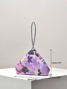 (Mẫu ngẫu nhiên) Ví mini, Túi đính sequin, Họa tiết hoa, Túi thêu, Túi độc đáo, Phụ kiện dự tiệc, Trang phục dự tiệc, Túi cầm tay dạ hội, Phụ kiện dạ hội, Đồ dùng đám cưới, Ví nữ thanh lịch, Quà tặng cho nữ - Nhiều màu - Xem 7