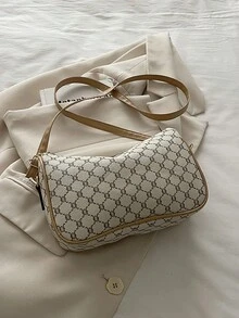 2026新款时尚百搭女士单肩包，时尚斜挎方包，优雅春季配饰 - 白色 - 查看 11