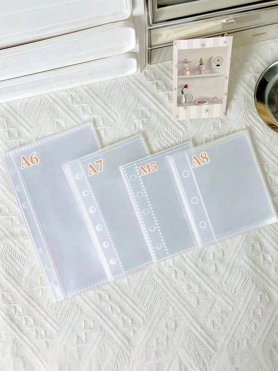 20张M5/A6/A7/A8尺寸的替换内页,透明内袋,相册补充页,单槽双面相册内页,现金/卡片夹,适用于3英寸/4英寸的即时照片、明信片、手账用品、贴纸和各种卡片:迷你卡、偶像卡、票根等,适合家庭、学校和办公室使用,开学季必备 - 1 Set - 查看 1
