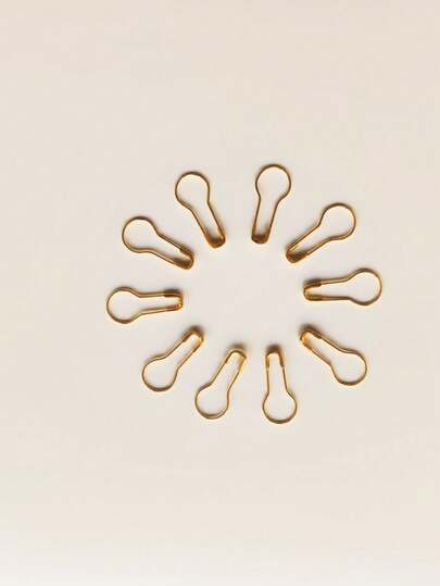 100Pcs 0.8" Metal Gourd Safety Pins - Bulb Shape Clothing Tag Pins With Clear Storage Box For DIY Crafts, Gift Wrapping & Apparel Tagging