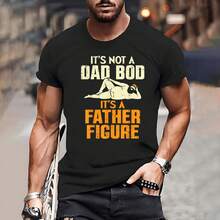 Not Dad BOD Its A Father Figure Funny Fathers Day Daddy Papa T-Shirt Father's Day Men's T-Shirts, Funny Men's T-Shirts, Men's Sports T-Shirt, Summer Men's Clothing, Men's Home T-Shirts, Men's Outdoor Streetwear, Men's Sports T-Shirts, Men's T-Shirts, Men's Party Costumes, Carnival Costumes, Black Summer Pure Casual Short-Sleeve Tee, Father's Day Gift - màu đen - Xem 1