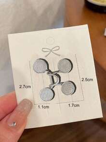 5 pièces Clips de taille invisibles - Accessoire ajustable et à la mode convenant pour les jeans et les vêtements, clips en forme de U pour foulards empêchant les accidents vestimentaires, faciles à utiliser, confortables, polyvalents - Fixe-manches de chemise, fixe-ourlets de t-shirt, sans dommage, réutilisables, convenant pour le décontracté, les déplacements, les rendez-vous, les voyages, l'école - multicolore - Voir 3
