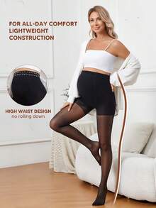 孕妇高腰连裤袜 孕妇打底裤 性感紧身裤 - 彩色 - 查看 3