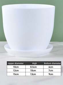6pcs Classic Plastic Flower Pots With Trays - Lightweight, Suitable For Indoor/Outdoor Use, Great For Gardening And Lawn Care, Indoor/Outdoor Gardening And Lawn Care, These Planters Make An Excellent Gift For All Gardening Enthusiasts On Earth Day, World Environment Day, National Forest Week, New Year, Housewarming, Birthday And More - Multicolor - View 7