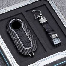 ABS Carbon Fiber Shell Fob For Citroen Jumper For Peugeot Boxer For Fiat 500 Ducato Panda 500L Punto Lancia Musa Car Remote Key Case Cover - Type a - View 6