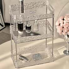 1件装 美观时尚！Ins-Style 三层浴室置物架，整齐收纳香水和化妆品 - 透明 - 查看 4