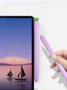 1个硅胶保护套，兼容Apple Pencil第一代和第二代，可爱胡萝卜笔套，苹果保护套，卡通风格 - 彩色 - 查看 6