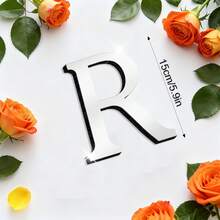 OUTANA Self-Adhesive Acrylic Alphabet Wall Stickers, Removable & Easy To Install, Can Be Freely Combined Into Names, Slogans, Store Signs, Birthday & Holiday Decorations - Silver - View 68