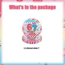 10/20/40pcs 6-7 Years Old Birthday Decorations, Including 7-Inch And 9-Inch Dessert Paper Plates With "6 To 7" Printed Donut Pattern In Pink And Blue, Suitable For 7th Birthday, Game Parties And Celebration - View 6