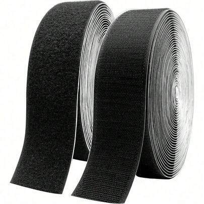 Băng dính gai, băng dính nylon chịu lực cao, băng dính hai mặt tự dính màu đen, có thể dùng để cố định cửa sổ, ghế sofa, đệm, thảm, đồ treo tường.