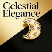 1 hạt charm mạ vàng hình ngôi sao, mặt trăng và đại dương dùng để trang trí vòng tay. - Nhiều màu - Xem 4