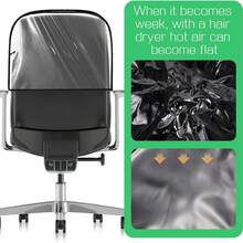 1/3 PCS Transparent PVC Salon Hair Dye Chair Protective Cover - Clear - View 9