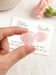 15pcs Mother & Daughter Hugging Cards, Heart-Shaped Acrylic Long Distance Connection Gift Set, Includes Hug Cards, Suitable For Birthday, Mother's Day And Other Special Occasions, Emotional Keepsake, High-Quality Material, Heart Design, Elegant Memento - Multicolor - View 4