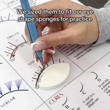 20 PCS Soft Sponge False Eyelash Pads - Beginner Eyelash Pad - Eyelashes Can Be Reused - Makeup Puff Training Tool For Eyelash Extension - Multicolor - View 4