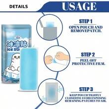 80pcs Portable Mint Cooling Stickers, Refreshing Fruit Flavor Cartoon Ice Compress Patches For Hot Weather - 80 Pieces - View 2