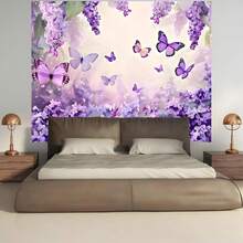 One 2d Plane, Elegant Purple Theme Birthday Banner, Polyester Material And Multifunctional Decorative Background-Suitable For Family And Outdoor Activities In The Garden Studio, With Various Sizes And Scenes To Choose From. - 17 - View 3