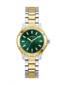 Guess GW0948L8 Elegant Ladies Stainless Steel Watch Classic Green Face Quartz Timepiece Chic Fashion Jewelry Gift - Green - View 1