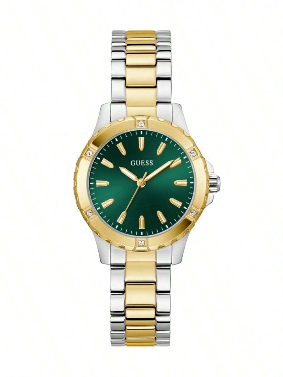 Guess GW0948L8 Elegant Ladies Stainless Steel Watch Classic Green Face Quartz Timepiece Chic Fashion Jewelry Gift - Green - View 1
