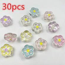Hạt cườm hình hoa hướng dương tròn, đường kính 19mm, 10/20/30/50 hạt, tự làm thủ công, thích hợp làm dây chuyền điện thoại, vòng cổ bằng acrylic. - Nhiều màu - Xem 11