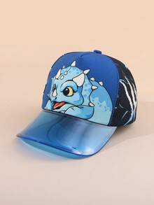 1PC Playful Cool Kids Dinosaur Baseball Cap With Cartoon Print Breathable Adjustable Brim For Park Play & Photo Shoot - 1PC - View 4