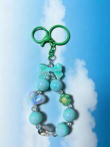 1pc Exquisite Bow Keychain, Phone Charm, Fashionable Bag Accessory, Decorative Item, Gift For Friends And Colleagues, Minimalist Luxury Car Accessory, Valentine's Day Gift, Mother's Day Gift, Children's Day Gift - Multicolor - View 7