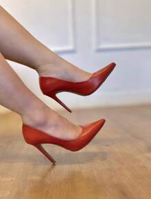 Angela Galvão Women's Stiletto Heel Shoe, 11cm - Napa Rum - View 4