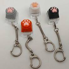 1pc Stress Relief Keychain, Keyboard Key Design, Fidget Toy For Adults, Finger Press Keyring, Calming Tool, Focus & Relaxation - Multicolor - View 10