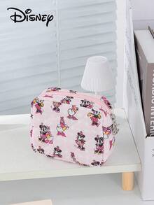 Disney Túi đựng mỹ phẩm du lịch cỡ lớn họa tiết hình thoi Minnie Mouse, túi đựng mỹ phẩm cầm tay màu hồng hoạt hình, túi đựng băng vệ sinh cho nữ, túi đựng mỹ phẩm có khóa kéo, túi đựng mỹ phẩm du lịch xách tay, bộ túi đựng mỹ phẩm bằng vải mềm họa tiết hình thoi. - Nhiều màu - Xem 14