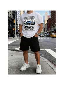 Men T-Shirt Co-Ords - White 2 - View 2