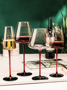 2 ly thủy tinh chân dài 710ml kiểu Burgundy, ly rượu vang Burgundy cỡ lớn 25oz, ly sâm panh thanh lịch, đồ thủy tinh pha lê cho gia đình hàng ngày và những dịp đặc biệt, bữa tối lãng mạn dưới ánh nến. - Nhiều màu - Xem 13