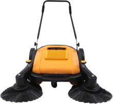 41in Walk-Behind Push Floor Sweeper,Outdoor Lawn Sweeper With Adjustable Handle &Amp; 5-Gear Brush,Manual Hand Push Broom For Warehouse, Factory, Home, Heavy-Duty ABS Commercial Sweeper - Trắng - Xem 4