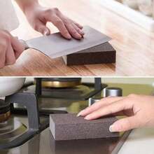 10pcs Magic Sponge Eraser Carborundum Removing Rust Cleaning Brush Descaling Clean Rub,Kitchen,Bathroom,Home,Household Suppliers - Brown - 查看 2