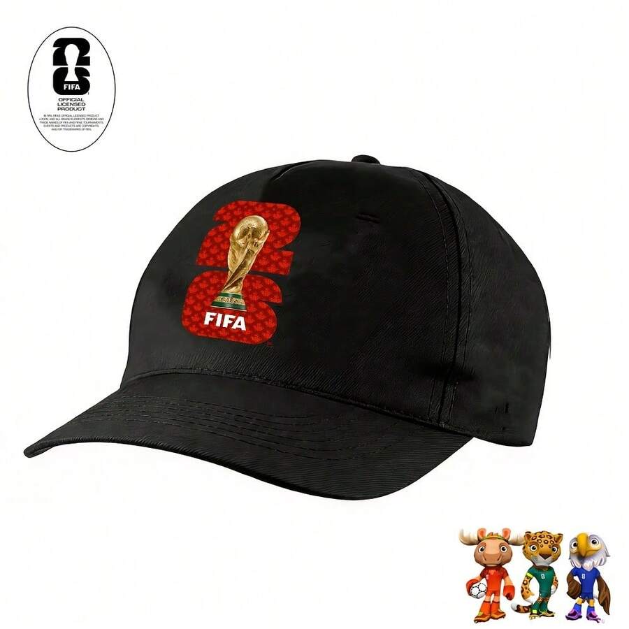 2026 US-Canada-Mexico World Cup-Themed Baseball Cap, Classic Hercules Cup Logo, Standard For Fans To Watch The Game, The Sense Of Atmosphere Is Full Of Good Things, The  Is Out Of The Street And The Buff Is Full, And The Exclusive Fashion Decoration Single Item For Fanatical Fans - 黑色 - 查看 1