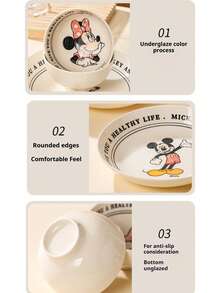 Disney 快乐雏菊可爱陶瓷餐具碗，卡通陶瓷碗，餐具，多种款式可选 - 彩色 - 查看 10