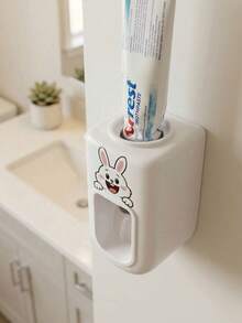 1 cái dụng cụ bóp kem đánh răng tự động hình hoạt hình gắn tường, phụ kiện phòng tắm chống thấm nước, giá đỡ bàn chải đánh răng, dụng cụ nhà tắm - nhiều màu - Xem 7