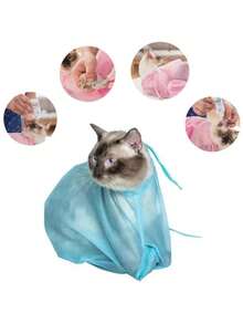 1 túi tắm cho mèo, dụng cụ cắt móng cho thú cưng, đồ dùng vệ sinh cho thú cưng, túi tắm chống cào, chống cắn cho mèo. - Nhiều màu - Xem 3