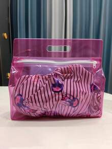 透明防水洗漱包，适合收纳洗发水、乳液、化妆品及其他浴室用品，时尚实用，适合旅行和日常使用，适合旅行者、上班族、学生、美妆爱好者，可用于旅行、健身、酒店住宿、日常浴室收纳，多功能用途，可用作洗漱包、旅行包、收纳包、沙滩包、化妆包。 - 彩色 - 查看 15