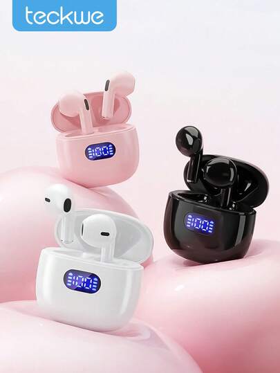 Teckwe Wireless Earphones, In-Ear, Noise Proof, Super Long Battery Life, TWS Touch Control Stereo Sports Earbuds, Available In Multiple Colors, Essential For Daily Use