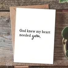 1 Thiệp chúc mừng dành cho bạn trai, đám cưới, vợ, nam giới, kỷ niệm, ngày Valentine, tình yêu - Chúa biết tôi cần gì bên trong - A - Xem 1