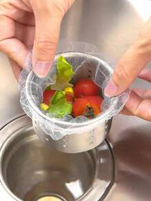 100/200pcs Sink Strainer, Kitchen Sink Filter Bags, Mesh Sink Drain Catcher, Collect Food Residue, Kitchen Drain Garbage Bag, Kitchen Accessories, Kitchen Filtering Tools - View 3