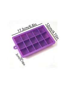 1pc Silicone Ice Cube Tray, Single Layer Multi-Compartment Ice Mold, 15/24 Grids - Multicolor - View 6