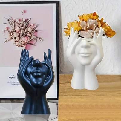 1 pieza Caja de almacenamiento con forma de Body humano creativa, estuche para exhibir maquillaje, soporte para brochas de maquillaje, instalación de escritorio, ligero, accesorio de baño, organizador de escritorio para el dormitorio y la oficina para brochas de maquillaje, lápices de cejas, lápices