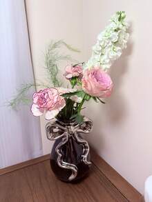 Pink Bow White Flower Vase, Cute Vase Suitable For Decorating College Dorms, Nurseries, And Apartment Bedrooms, Adding A Girly Vibe - Multiple Styles - View 8