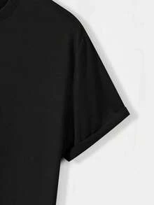 Disney Vintage CLASSIC  Men's Casual T-Shirt Washed American Cartoon Print Black Short Sleeve Street Style Loose Crew Neck Top - 黑色 - 查看 4