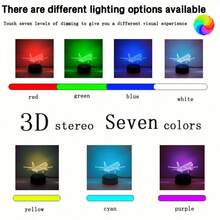 Đèn ngủ 3D hình máy bay 7 màu gradient, cảm ứng, chạy bằng USB, mô hình máy bay, đèn trang trí bàn làm việc/phòng ngủ sáng tạo, đèn trang trí phòng, đèn ngủ độc đáo, quà tặng cho người đam mê máy bay. - Nhiều màu - Xem 2