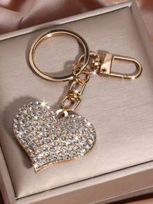 1pc Elegant, Cute, Casual Zinc Alloy Fully Rhinestone Pendant, Suitable For All Seasons - Gold - View 2