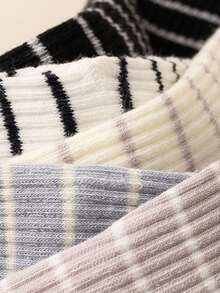 5 đôi tất ống bằng cotton dành cho nữ, độ co giãn cao, thoải mái, màu trơn, phù hợp cho cả mặc hàng ngày và công sở, mùa xuân/hè. - Nhiều màu - Xem 6