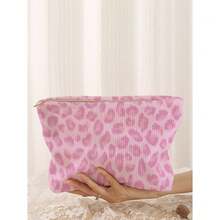 1pc Portable Zippered Storage Bag, Colorful Heart Pattern Double-Sided Print, Multi-Function Storage Pouch,Boho Vibes,Fall Decor,Autumn Decor,Room Decor - 彩色 - 查看 5