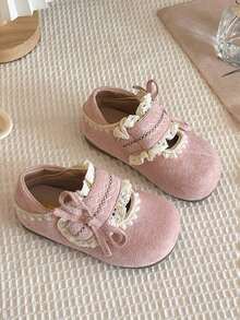 1 đôi giày Mary Jane đế mềm bằng da cho bé gái, thoáng khí, mũi tròn, thích hợp cho mùa xuân, hè và thu. - Hồng - Xem 3